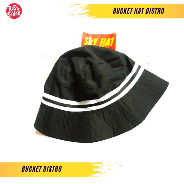 Topi Bucket Hat Distro Bolak Balik Unisex Bordir Timbul/ Topi Bucket Distro Hat Branded