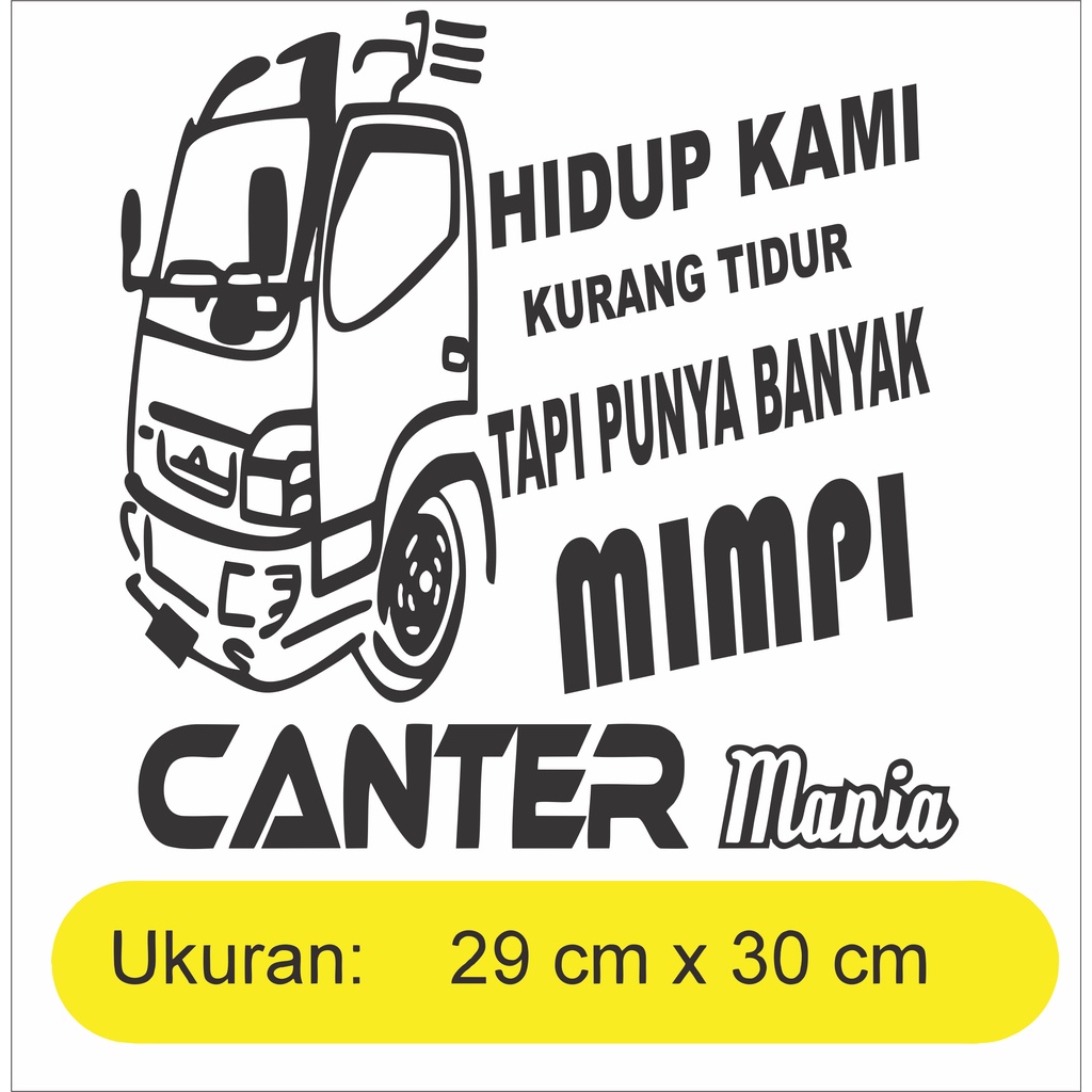 cutting stiker MOBIL/TRUCK Kata kata