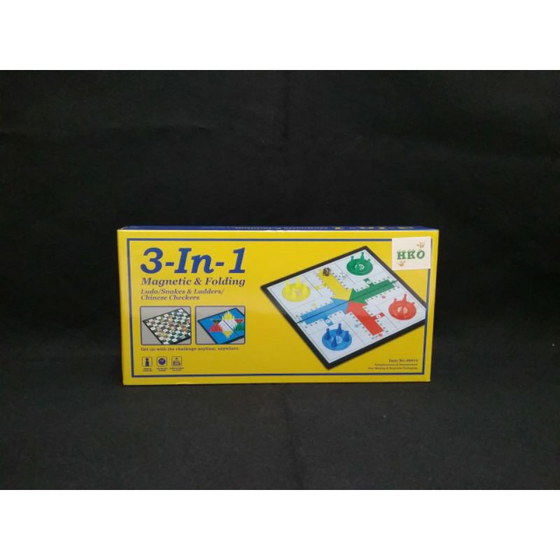 MAINAN MAGNETIC & FOLDING 3 IN 1 LUDO/SNAKES & LA   DDERS/CHINESE CHECKERS