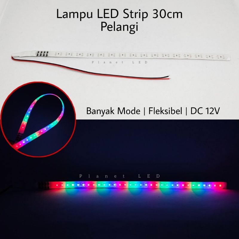 lampu alis LED gedip warna warni motor mobil / lampu kolong universal