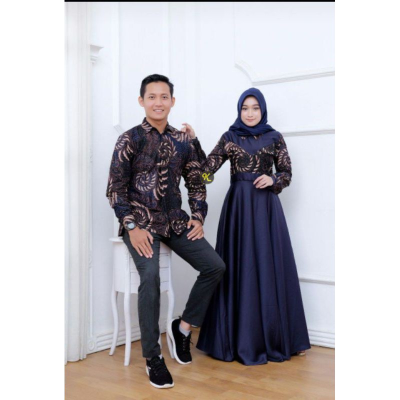 SARIMBIT LEBARAN (2020) HAFIZ&HAFIZAH FAMILY GAMIS PLUS KHIMAR- BAJU COUPLE