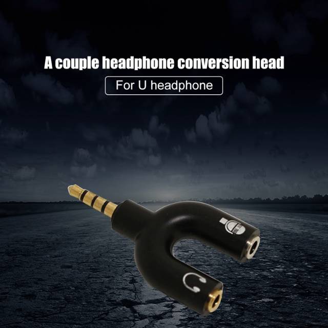 Overfly Splitter Audio Shape U 3.5mm ke Headphone &amp; Mic K0650 Grab Medan