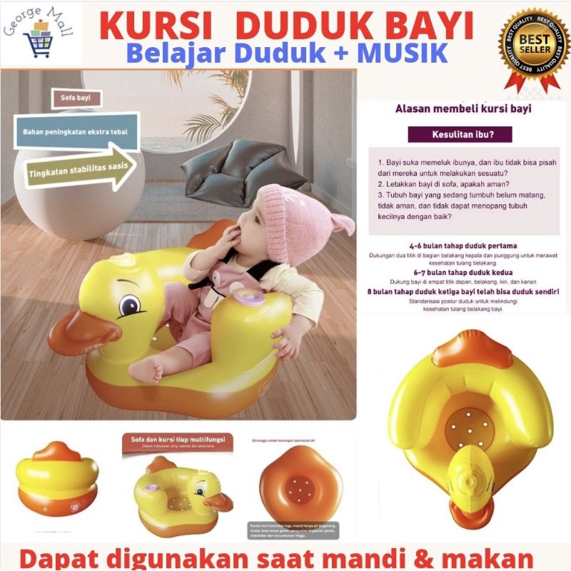 KURSI DUDUK BAYI SOFA BAYI BELAJAR DUDUK ADA MUSIK KURSI MAKAN BAYI