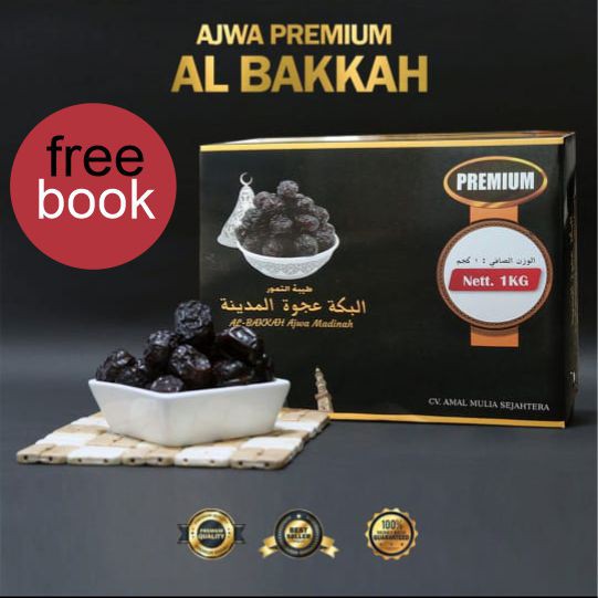 

(1 kg) Kurma Ajwa PREMIUM AL-BAKKAH / TOYYIBA Original Madinah