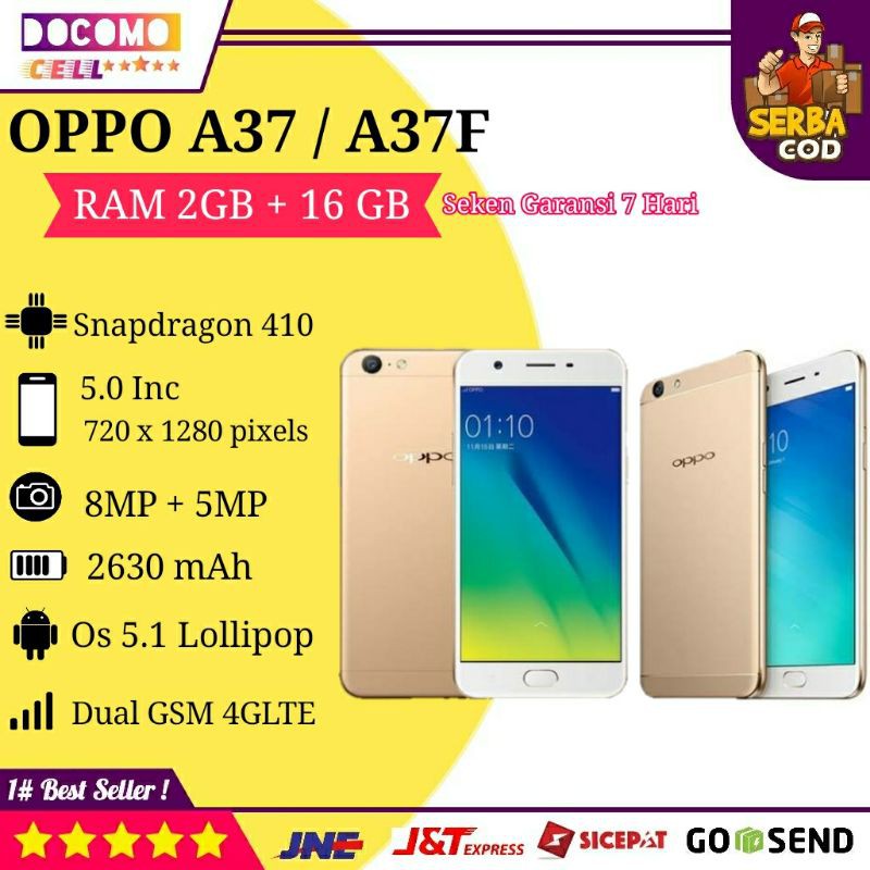 PROM   O HP Handphone Oppo A37 A37F Android 4G Murah Bekas