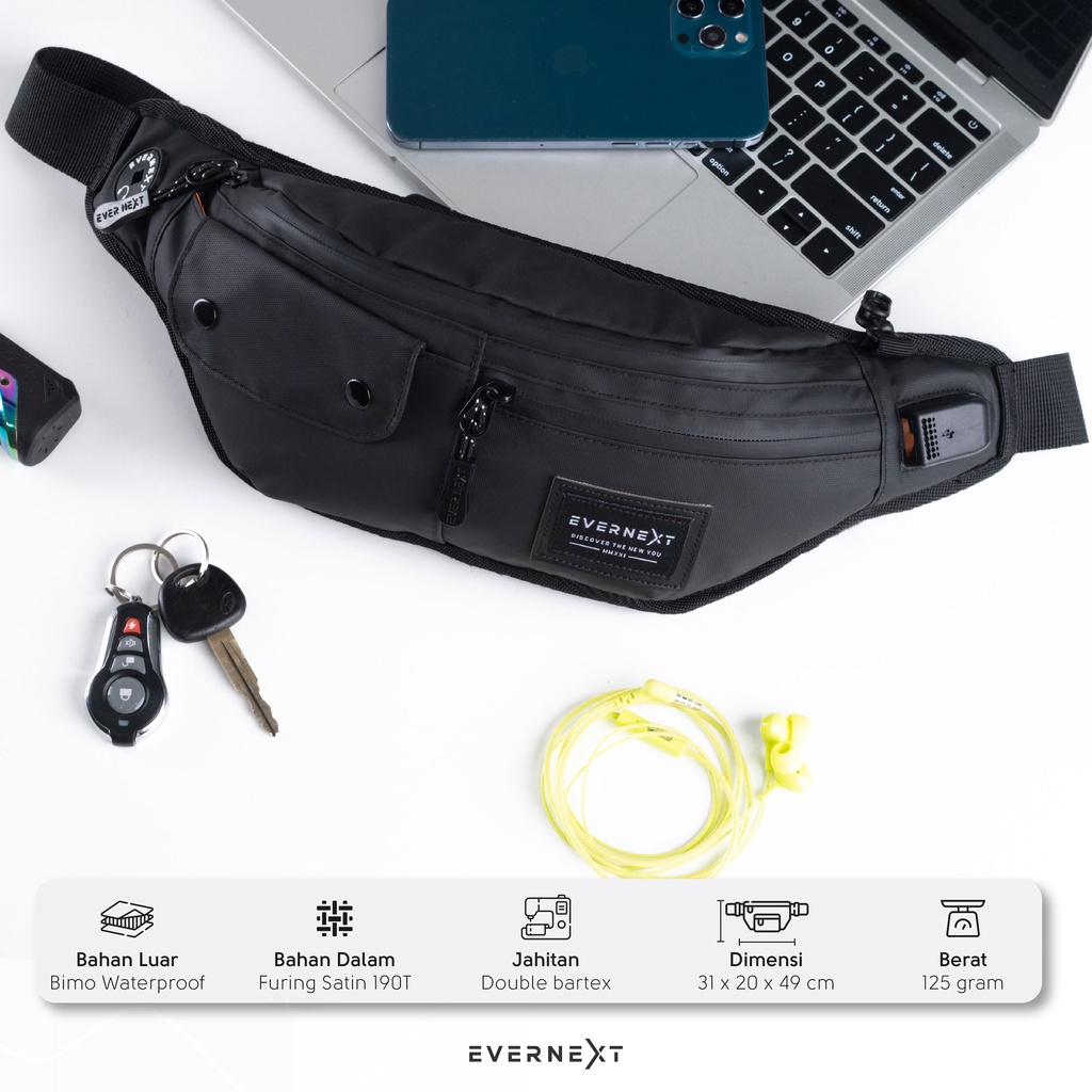 Tas waist bag pria terbaru kualitas branded original selempang cowok distro terkini slempang laki laki tas pinggang pria import waitsbag pria termurah waisbag pria tas pria selempang waterproof anti air tas selempang pria anti maling NOAH series