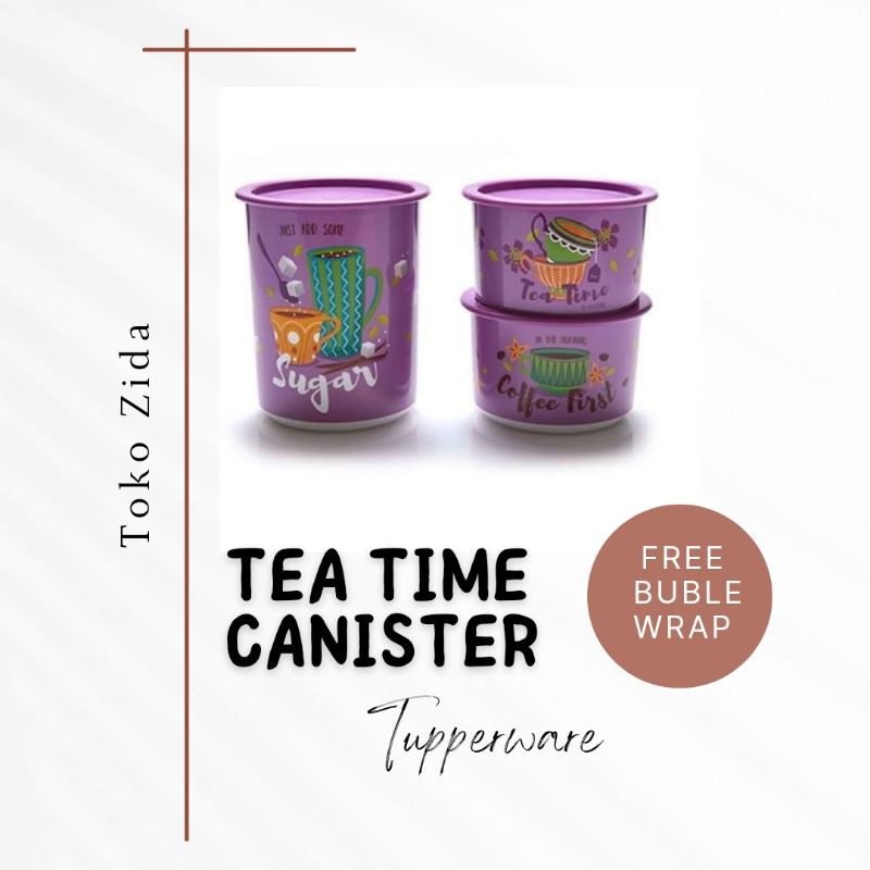Tea Time Canister Tupperware | Toples Tupperware