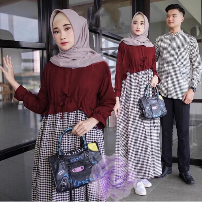GAMIS COUPLE KOTAK YUREKA       Terusan