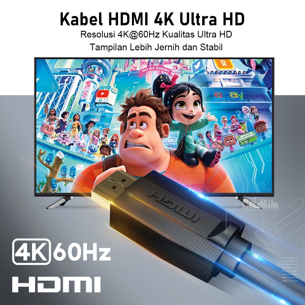 Kabel HDMI 4K Ultra HD HDR ARC High Speed Quality 15 Meter PX HDMI-15