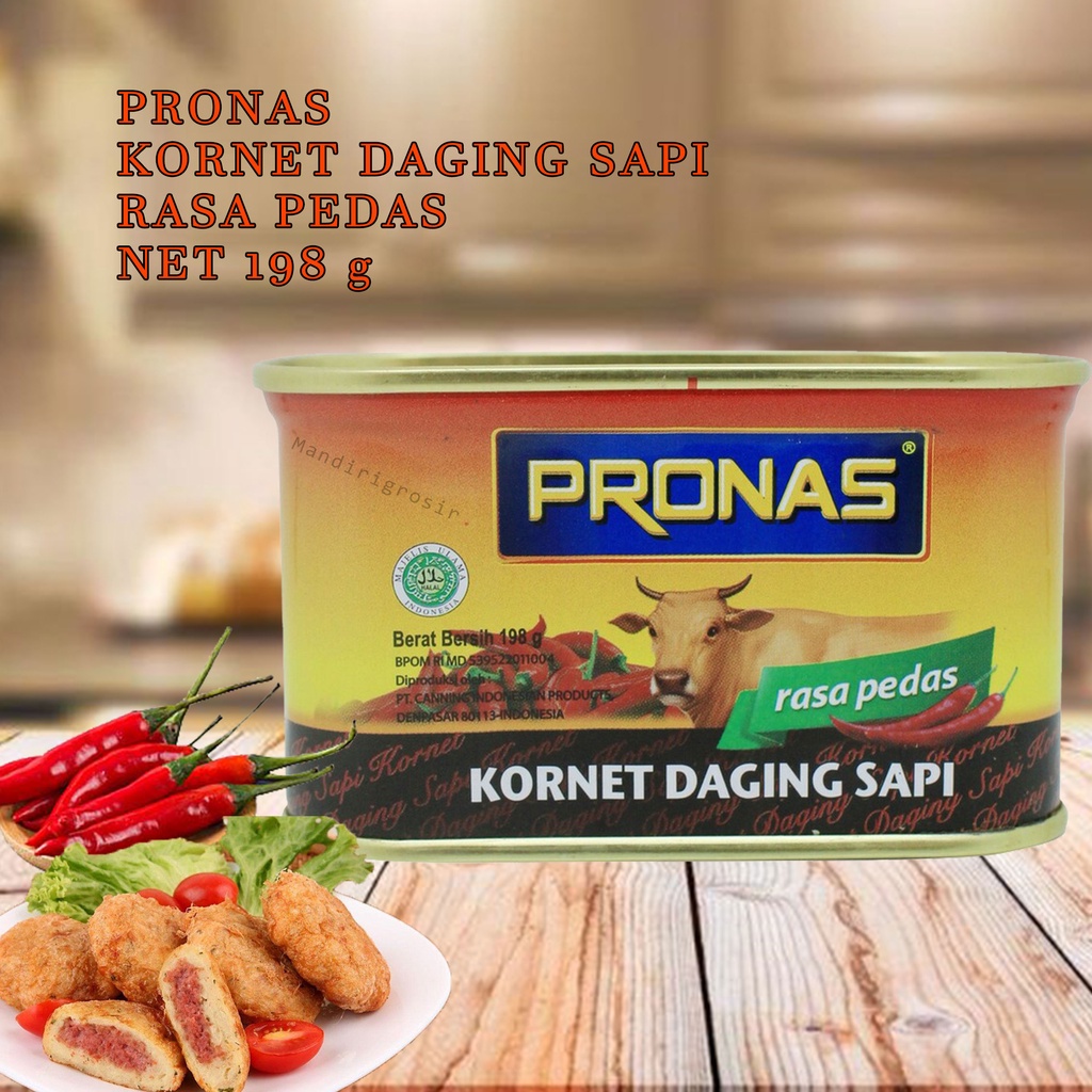 KORNET DAGING SAPI * PRONAS * KORNET PRONAS * RASA PEDAS *198g