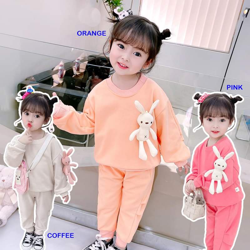 Setelan Anak Perempuan Plain Doll Rabbit