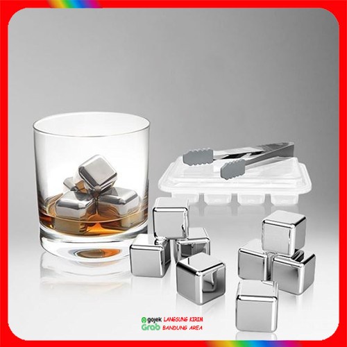 Reusable Food Grade cool Ice Cube Es Batu Stainless Steel Pakai Ulang