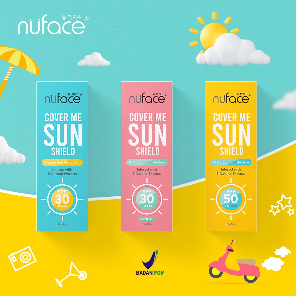 ❄️MATCHA❄️ NUFACE COVER ME SUNSHIELD - WATERY SUN PROTECTION SPF 30 50 PA++ BPOM