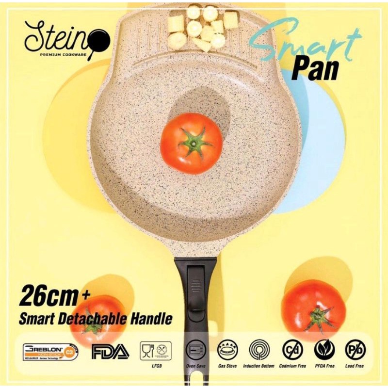 FREE NYLON) Stein Steincookware Smart Pan Grill 26 cm Granite German