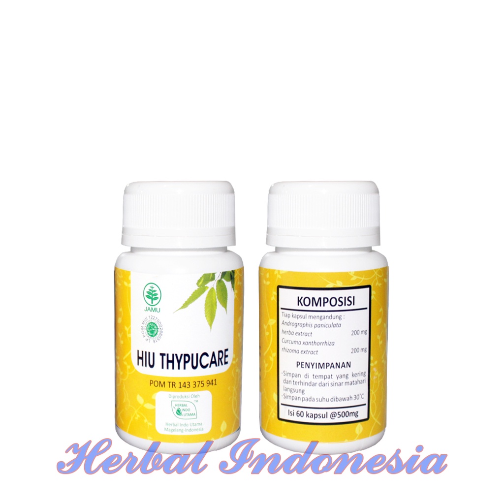 Kapsul THYPUCARE HIU HERBAL Isi 60 ORIGINAL - Obat Thypus,TIipes HIUTHYPUCARE