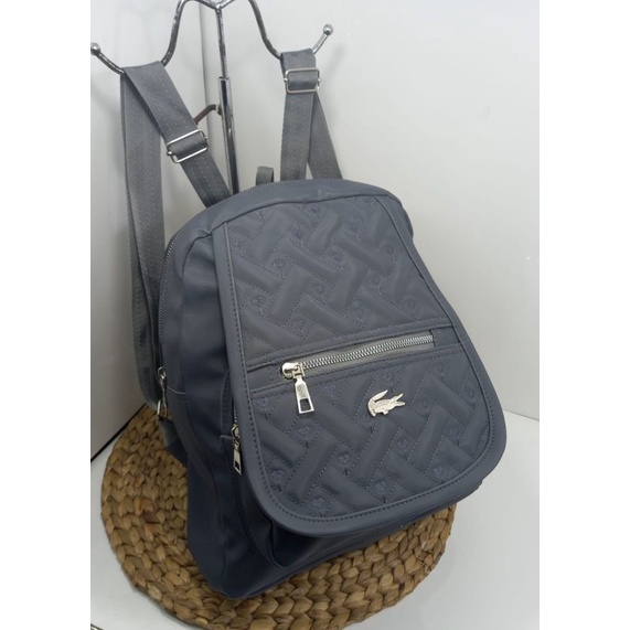 Ransel Fashion Wanita NiLon bordir-A.abu