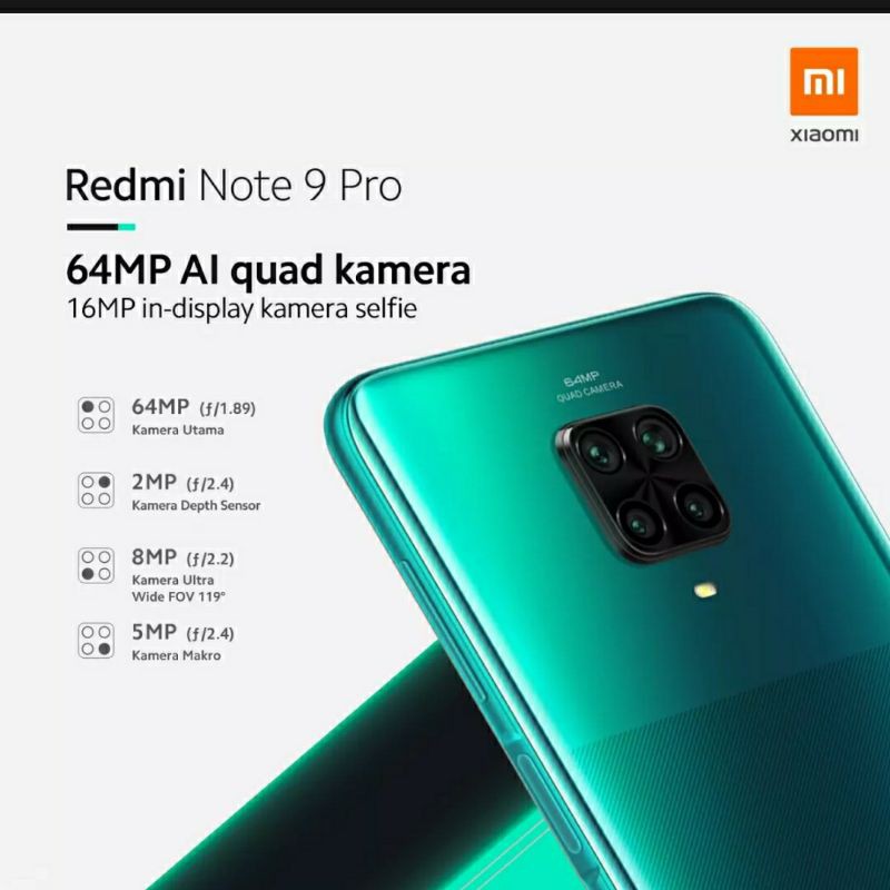 Xiaomi Redmi note 9pro 6/64 Garansi resmi