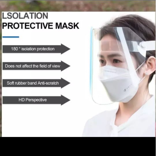 Face Shield APD pelindung wajah anti fog elastis 180 derajat adjust