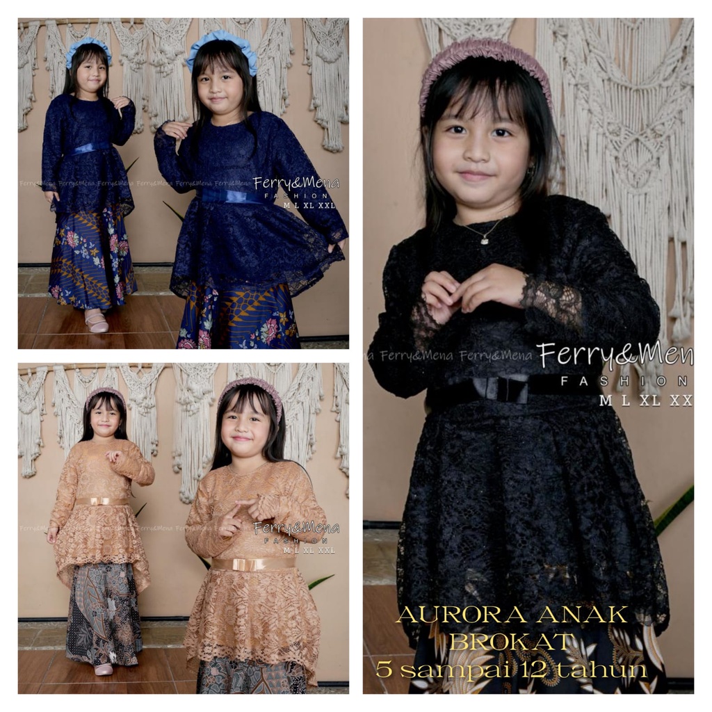 kebaya aurora anak 5 sampai 12 tahun