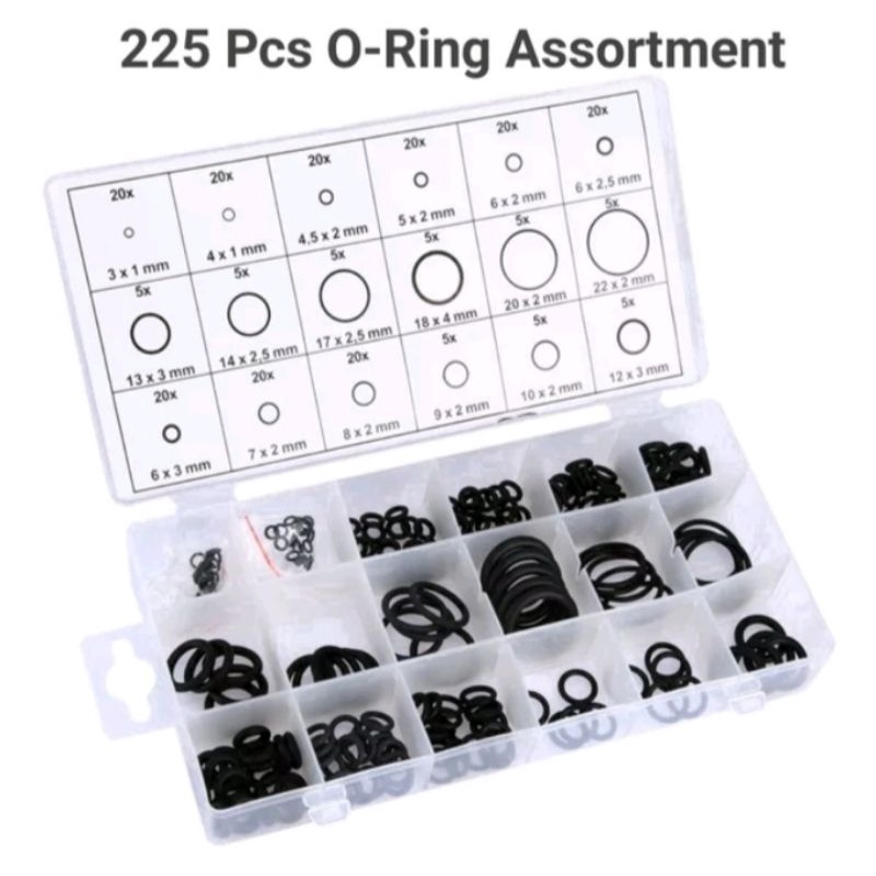 karet seal bulat karet seal oring set 225 pice murah lengkap