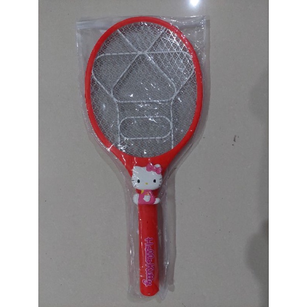 Raket Listrik / Raket Nyamuk Hello kitty Doraemon Charger