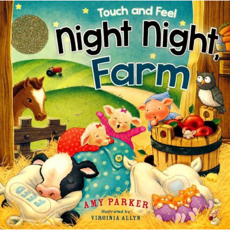 Touch and Feel Book Board Book Buku Sentuh Rasa Tekstur Sensori Night Night Farm Cerita Bayi dan Ana