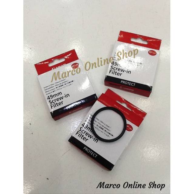 UV Filter Canon 49mm - Pelindung kaca depan lensa canon (NEW)