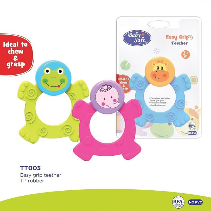 Baby Safe Easy Grip Rubber Teether