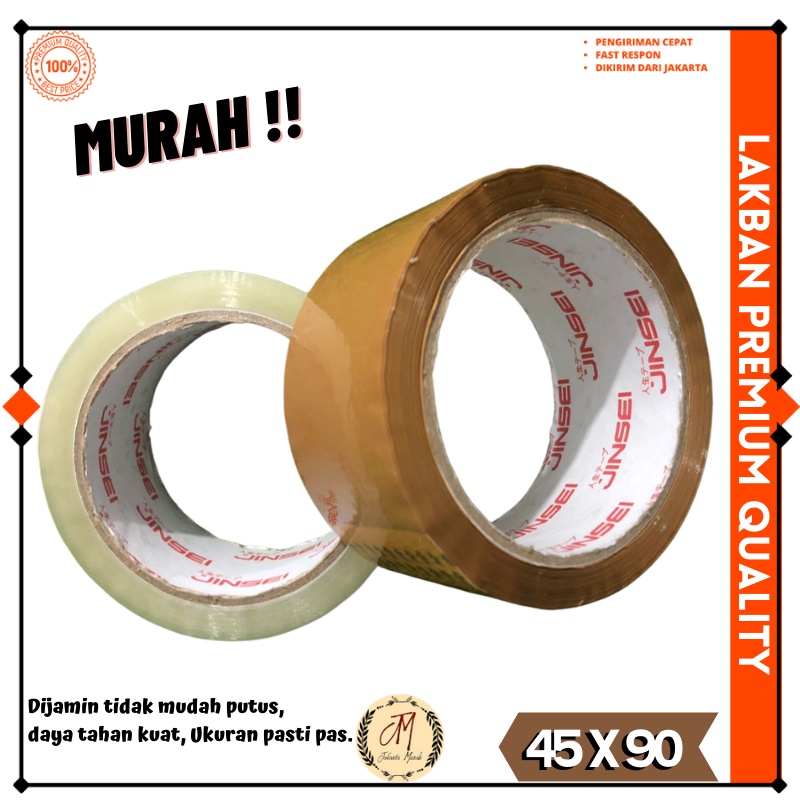 

Lakban Bening Atau Coklat 90 Yard Isolasi Selotip Clear Tape 45mm Daya Lengket Kuat