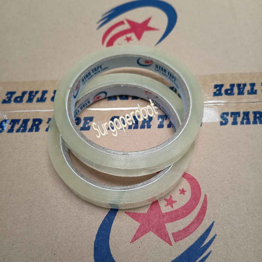 

Lakban Solasi 12mm Isolasi 0.5 Selotip Bening 1/2 inch / 12 mm x 72Y