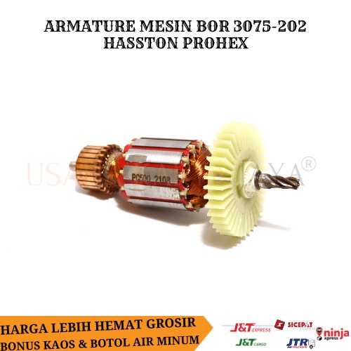 Original Armature Angker Mesin Bor 3075-202 HASSTON PROHEX Original Terbaru Armature Bor Sparepart A