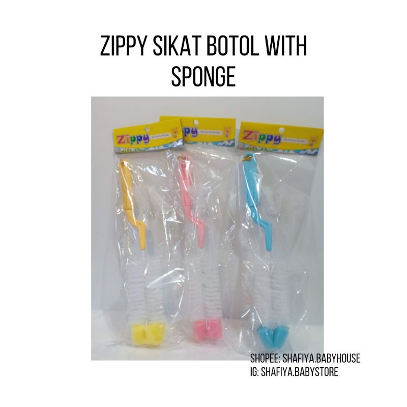 Zippy Bottle Brush Sikat Botol Set with Sponge OK-134