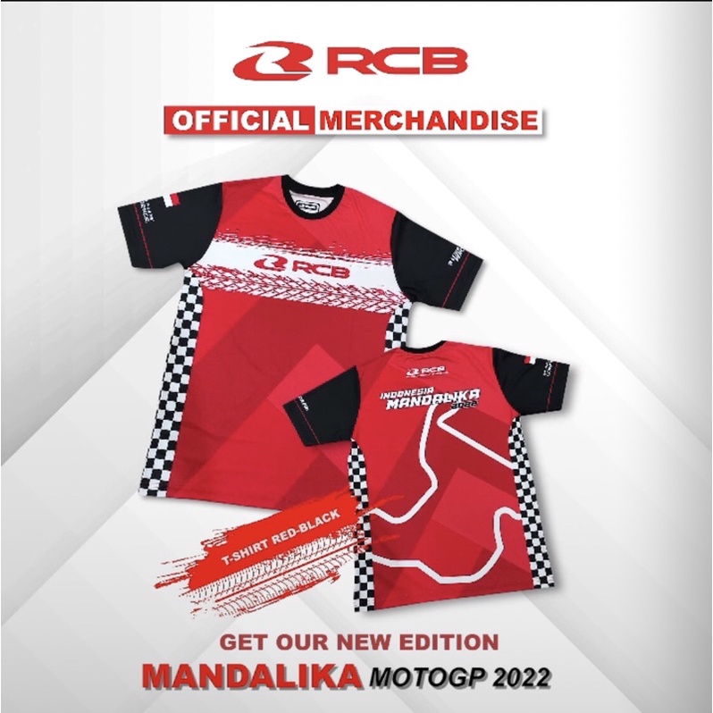 T’shirt RCB OFFICIAL Merchandise MOTO GP MANDALIKA 2022 ORIGINAL Kaos Racing boy ASLI 100% Ready uku