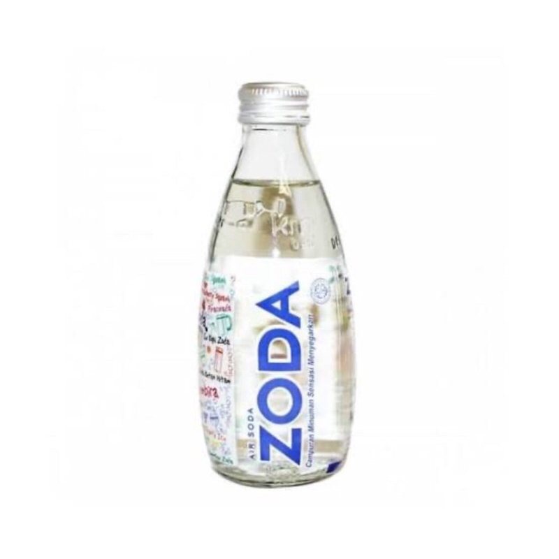 Zoda Water Air Soda Tawar 250ml botol kaca