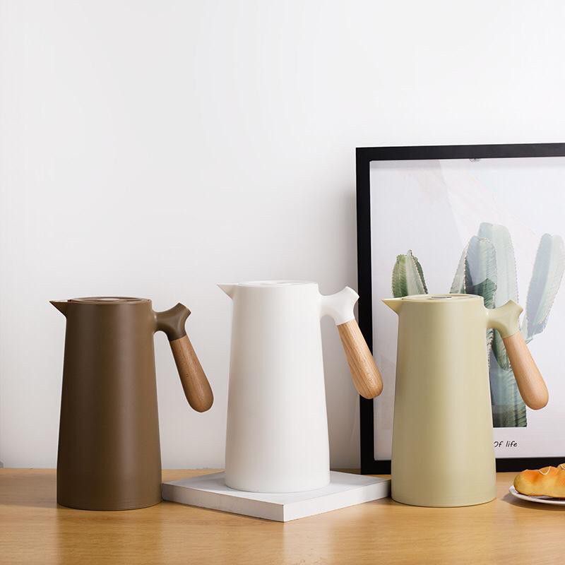 

Termos Teko Kaca Air Panas Gagang Kayu Elegant Cantik Kapasitas 1L 1000ml PR121