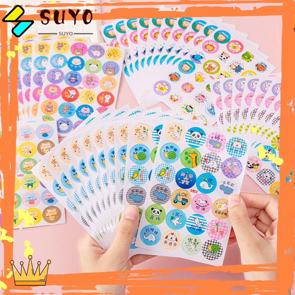 Suyo 240pcs / Set Stiker Label Reward Untuk Anak / Sekolah / Kelas / Scrapbook