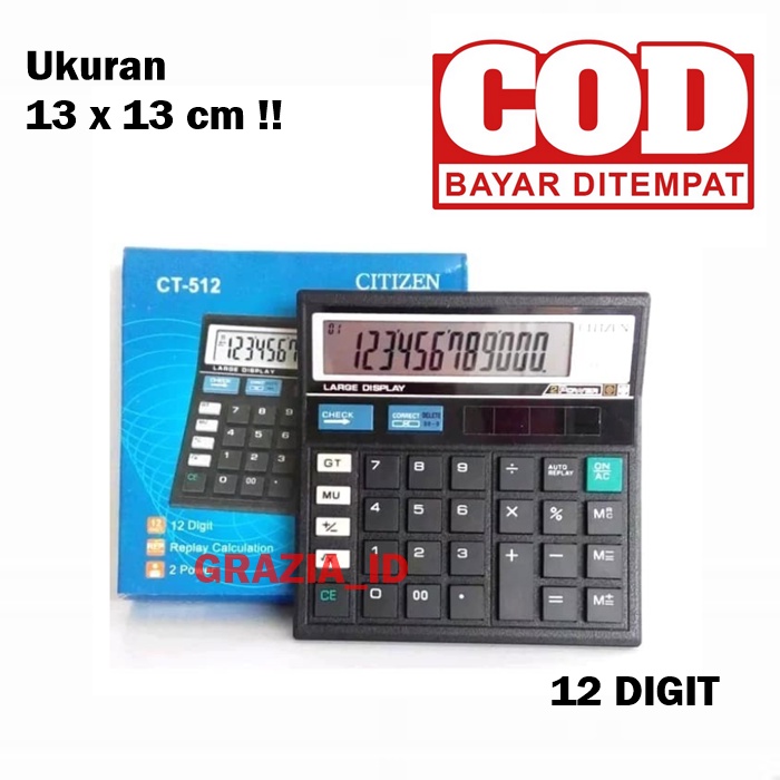 

Kalkulator Calculator CLTHZEN CT-512 12Digit Mirip Citizen 512 GITHZEN KALKULATOR DAGANG PROMO