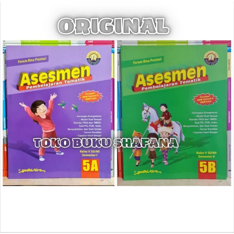 Buku Asesmen Pembelajaran Tematik 5A dan 5B Untuk Kelas 5 SD  K13 Edisi Revisi Penerbit Yudhistira