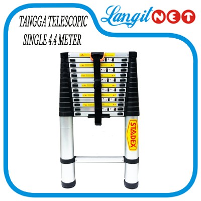 TANGGA TELESKOPIK STADEX SINGLE 4.4 METER ALUMINIUM TELESCOPIC LADDER