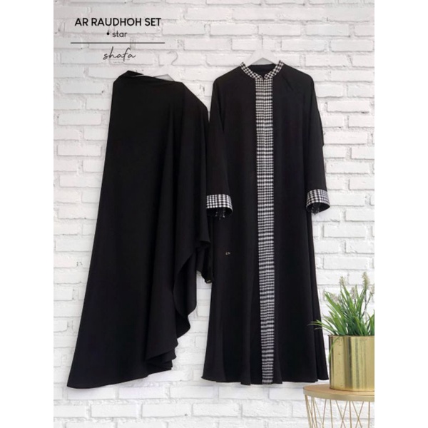 Gamis Set Ar Raudhoh Star / Gamis Dan Khimar Set By Shafa Jilbab