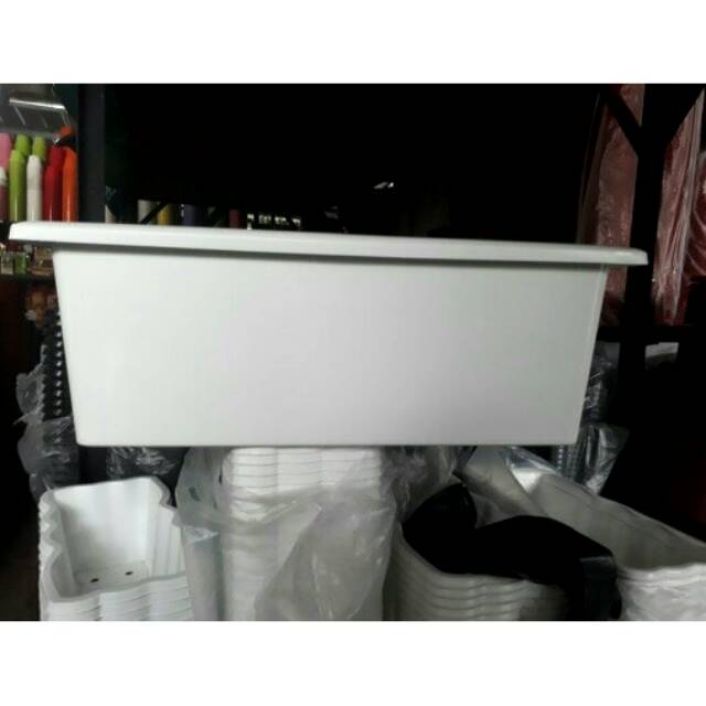  Pot  Bunga Panjang Putih Uk 67cm Shopee Indonesia