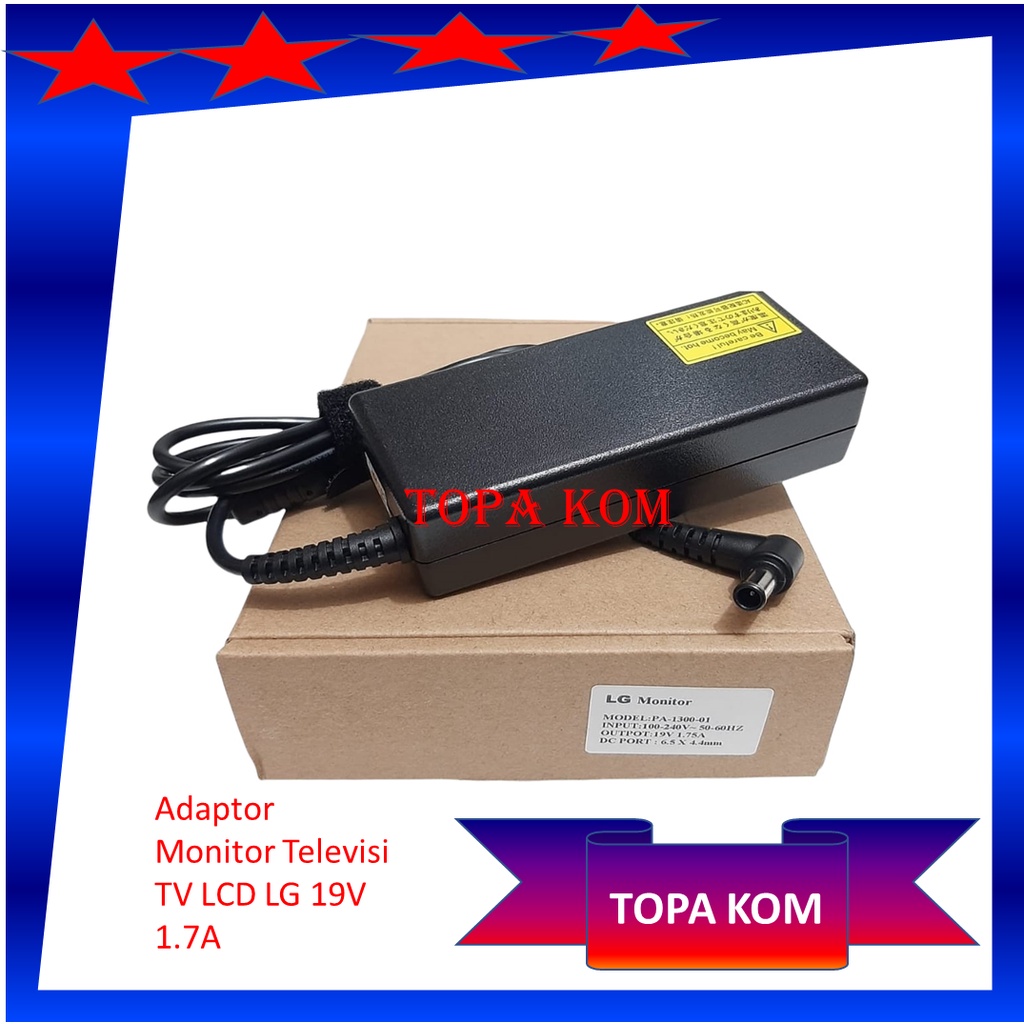 Adaptor TV monitor LG bonus kabel power 19V 1.7A 5.5X3.0MM ORI ORI AC Adapter  tv led monitor LG 19V