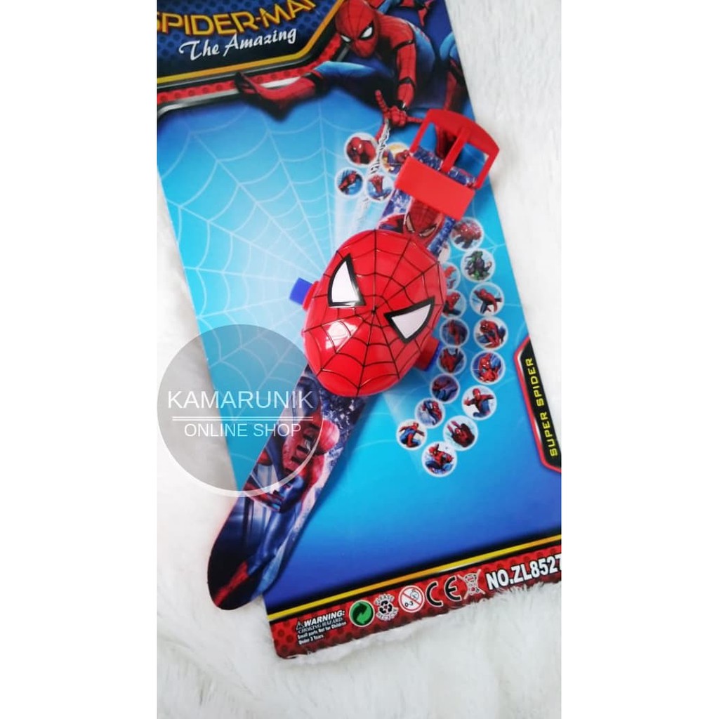 Super Hot! JAM TANGAN ANAK LAKI LAKI SPIDERMAN SPIDER MAN DIGITAL PROYEKTOR JUMBO Terbatas!