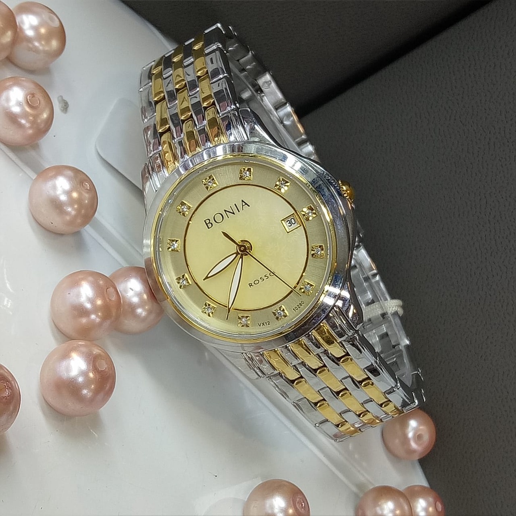 BONIA BNB10280-2127 SILVER GOLD JAM TANGAN WANITA ORIGINAL ORI