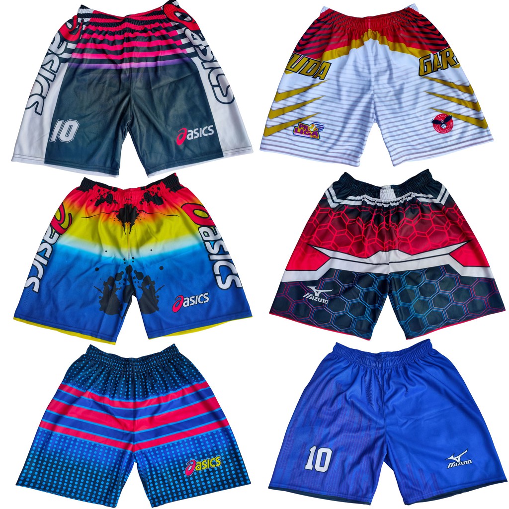 celana voli full printing logo mizuno asic kolor badminton