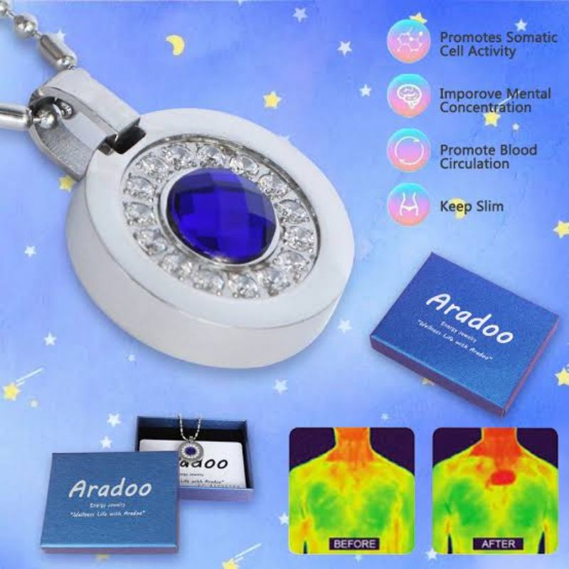 KALUNG QUANTUM PENDANT AURA PERMATA BIRU (TERBARU)