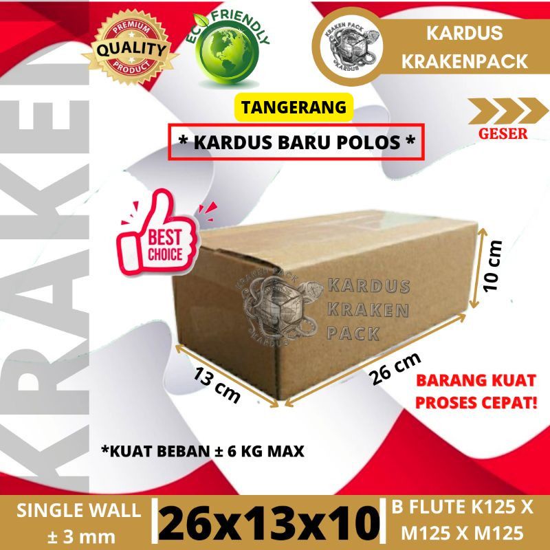 

DUS PACKING 26x13x10 cm BARU POLOS KUAT KARTON BOX DUS COKLAT PACKING MURAH 26 x 13 x 10 cm