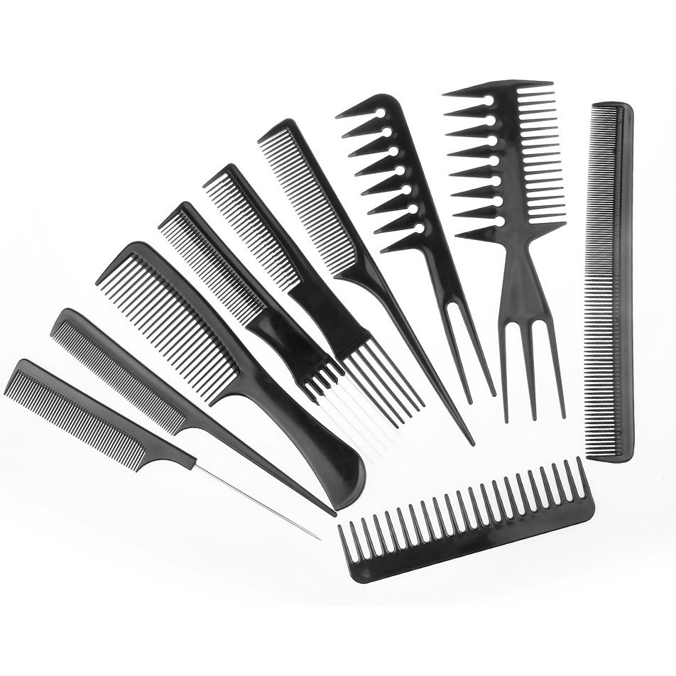 Sisir Rambut 10 Set - 1C1CHBF - Black