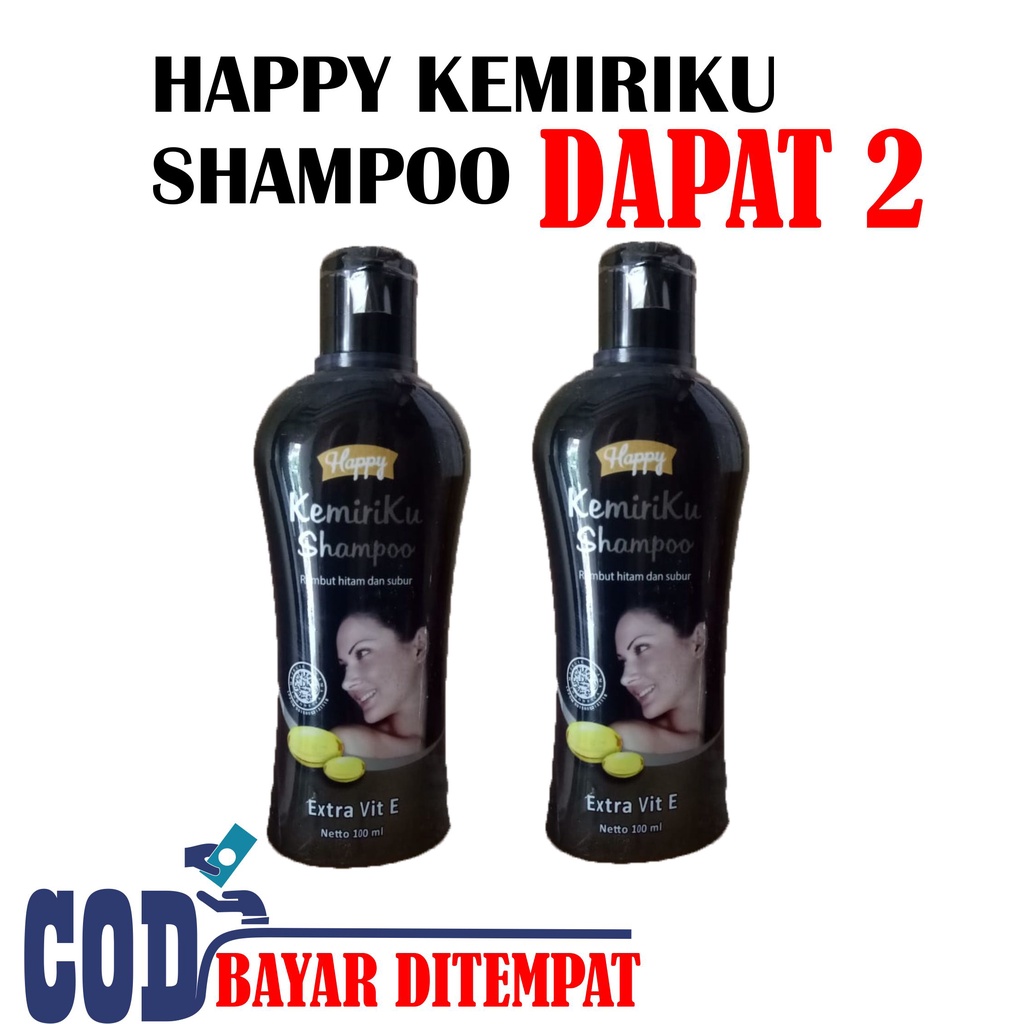 PAKET 2 BOTOL HAPPY KEMIRIKU SHAMPOO UBAN