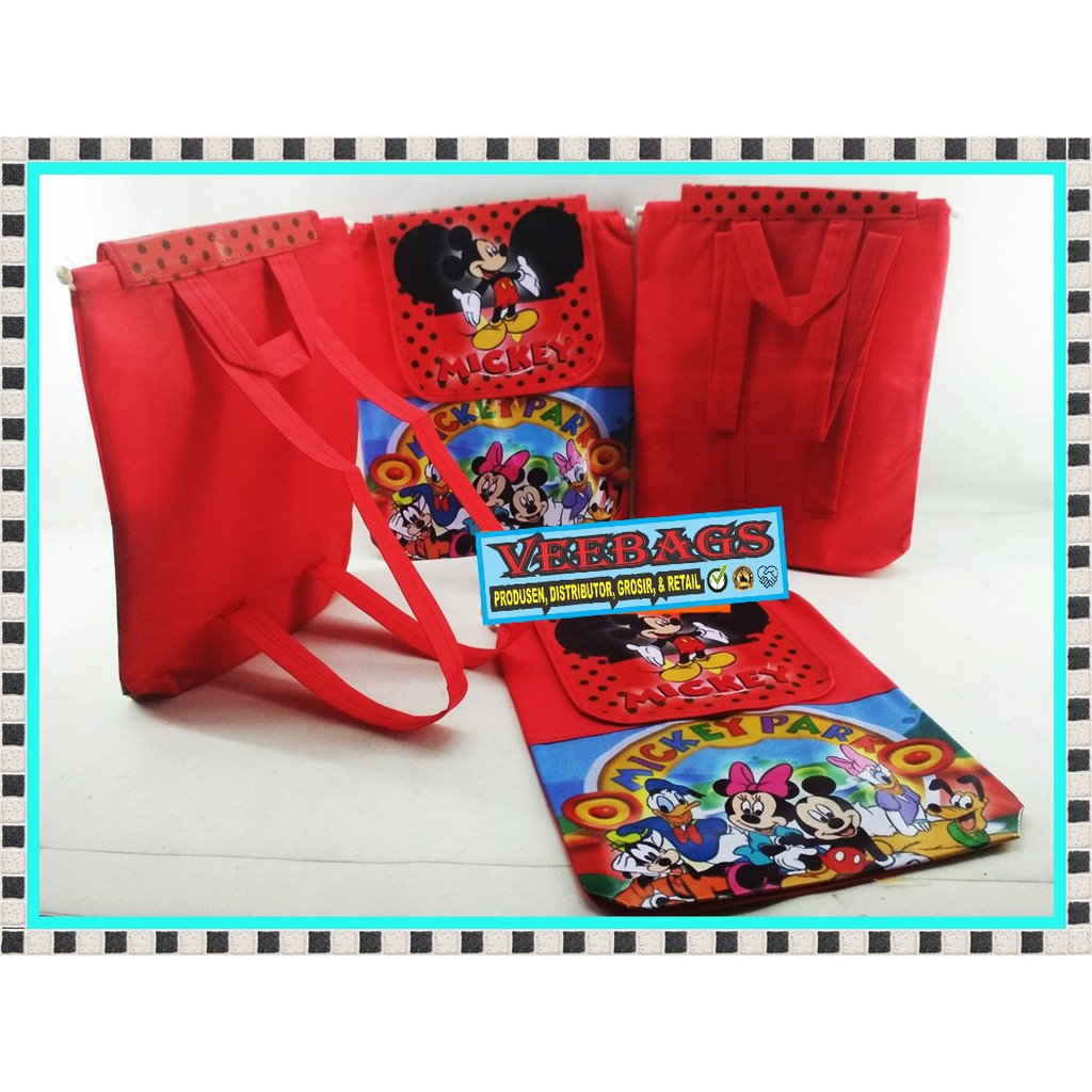  Tas  Ultah Ransel Micky Mouse Souvenir Ulang Tahun Tas  